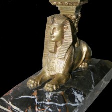 Vintage Bronze Sphinx Lamp Face