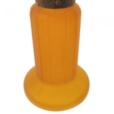 Daum Nancy Round Orange Etched Glass Base Daum Nancy Round Orange Etched Glass Base