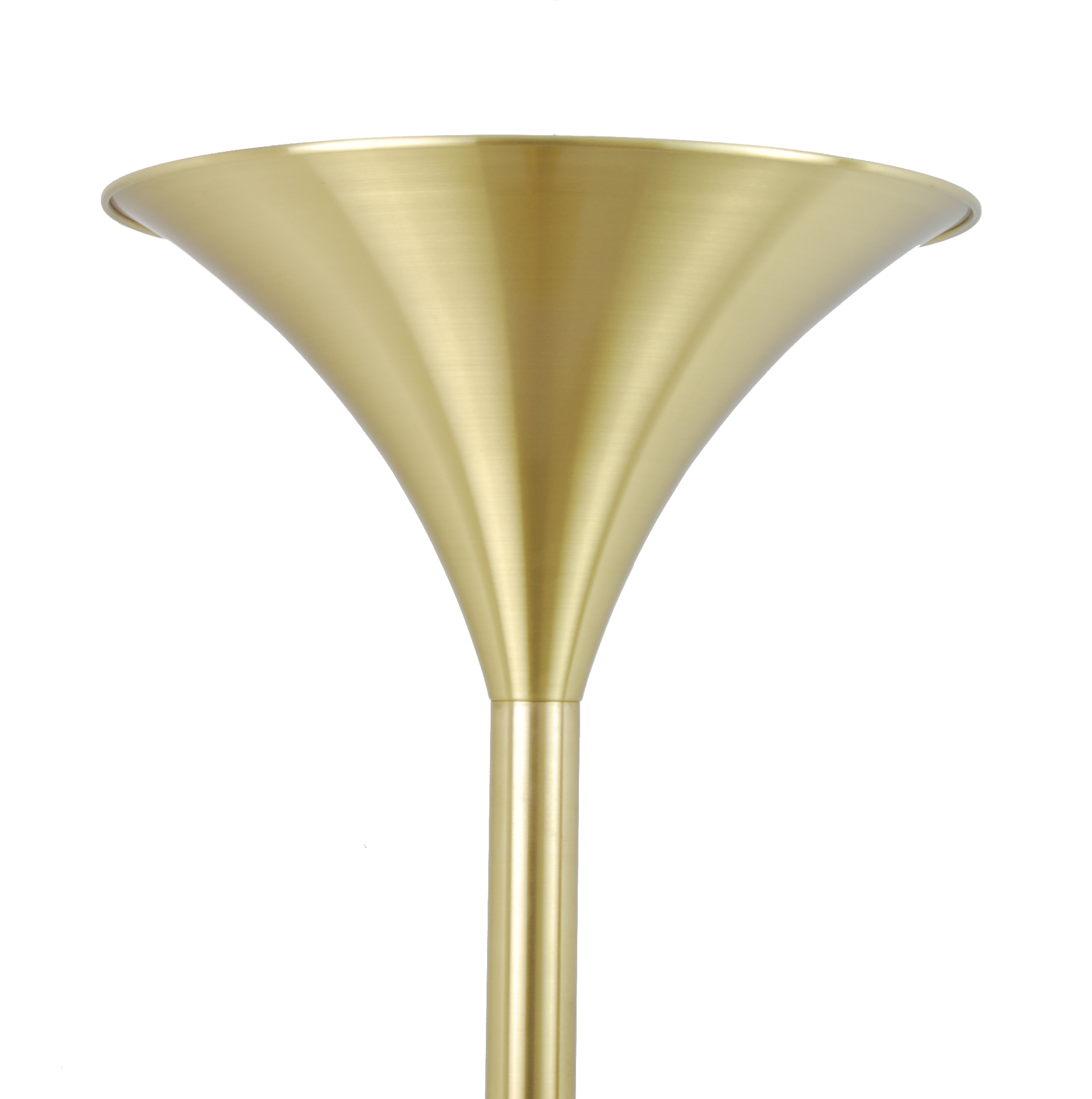 Art Deco Floor Lamp with Trumpet Shade