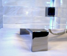 Laser Cut Acyrlic Table Lamp with Chrome Accents