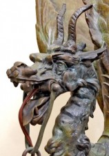 Dragon Sconce Lighting Bronze Head