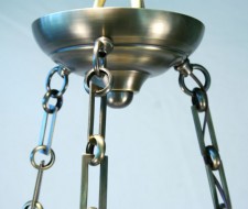 Custom Bronze Chandelier Chain and Canopy