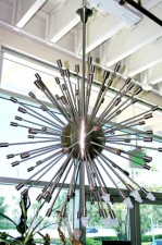 Brass Sputnik Chandelier in Gallery