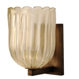 Modern Gold Dust Italian Murano Glass Sconce