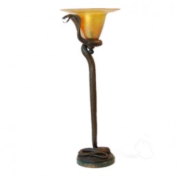 Art Deco Edgar Brandt Snake Table-Floor Lamp