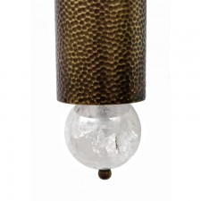Hammered Finish Sconce with Rock Crystal Ball
