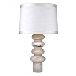 Art Deco Spheroidal Alabaster Contemporary Table Lamp
